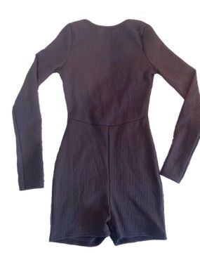 PrettyLittleThing Long Sleeve Ribbed One-Piece